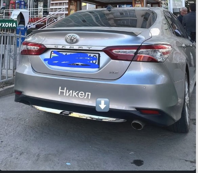 Хром на задний бампер от Toyota Camry 6